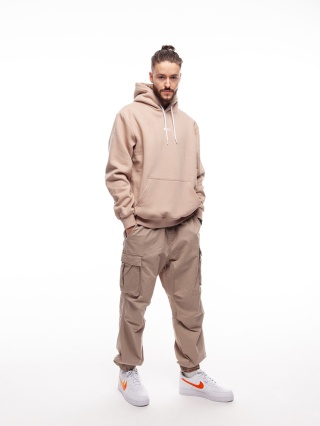 BLUZA KANGUR NVC BASIC BEIGE WHITE