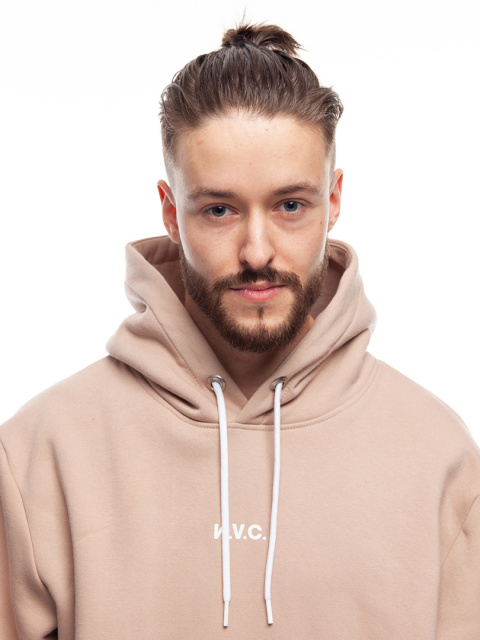 BLUZA KANGUR NVC BASIC BEIGE WHITE