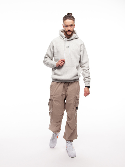 BLUZA KANGUR NVC BASIC MELANGE BLACK