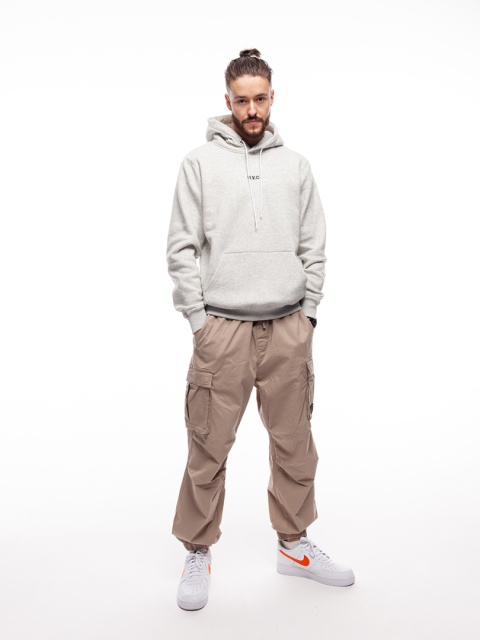 BLUZA KANGUR NVC BASIC MELANGE BLACK