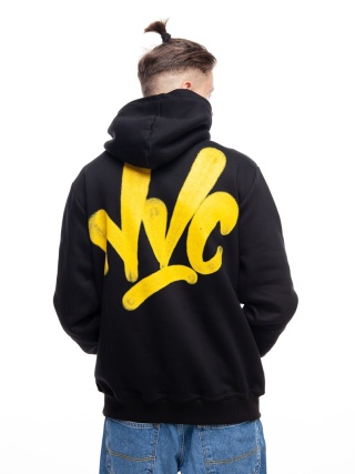 BLUZA KANGUR NVC SPRAY BACK BLACK YELLOW