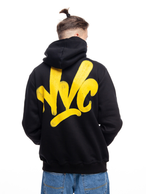 BLUZA KANGUR NVC SPRAY BACK BLACK YELLOW