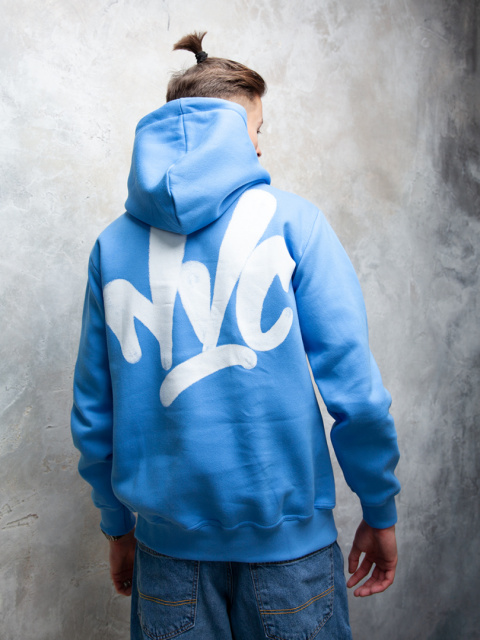 BLUZA KANGUR NVC SPRAY BACK BLUE WHITE