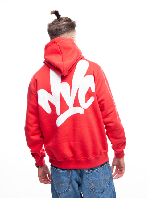 BLUZA KANGUR NVC BIG BACK RED WHITE