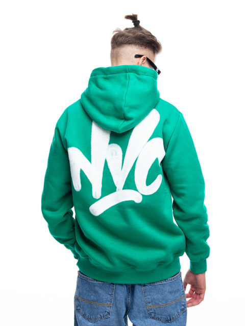 BLUZA KANGUR NVC BIG BACK GREEN WHITE