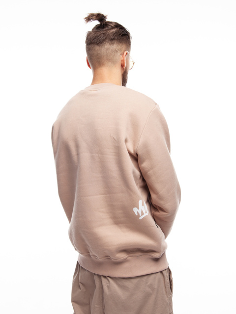 BLUZA KLASYK NVC BIG FRONT BEIGE WHITE