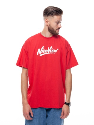 TSHIRT NICE VIEW SHARP RED/WHITE