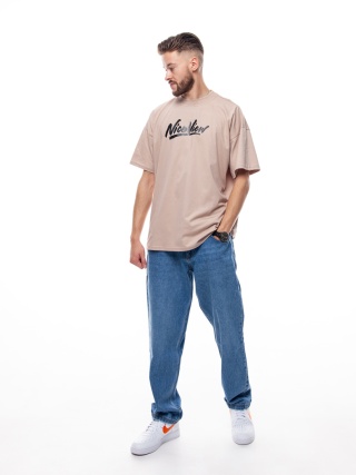 TSHIRT NICE VIEW SHARP BEIGE/BLACK