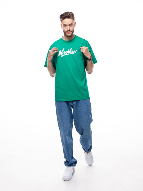 TSHIRT NICE VIEW SHARP GREEN/WHITE