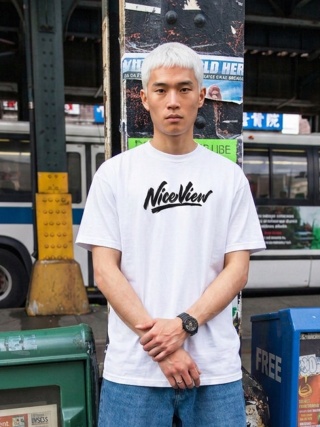 TSHIRT NICE VIEW SHARP WHITE/BLACK
