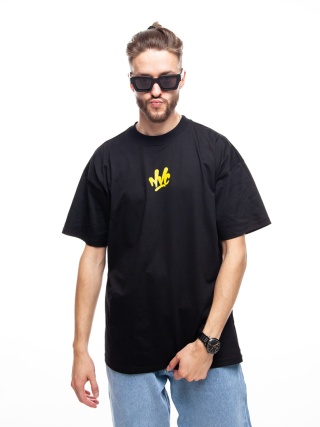 TSHIRT NVC SPRAY BIG BACK BLACK YELLOW