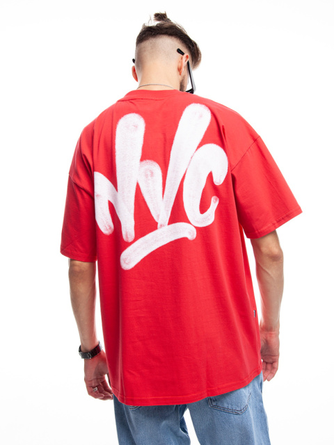 TSHIRT NVC SPRAY BIG BACK RED WHITE
