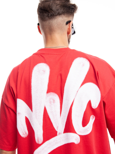 TSHIRT NVC SPRAY BIG BACK RED WHITE