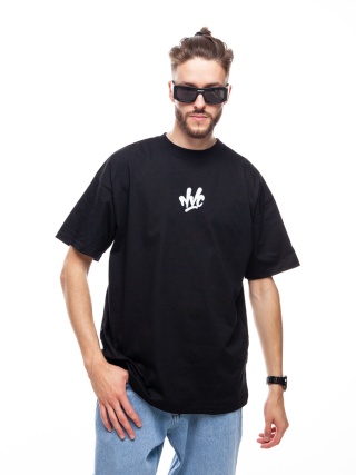 TSHIRT NVC SPRAY BIG BACK BLACK/WHITE