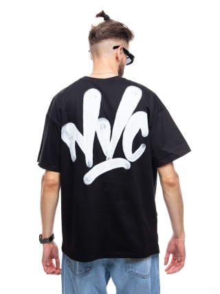 TSHIRT NVC SPRAY BIG BACK BLACK/WHITE