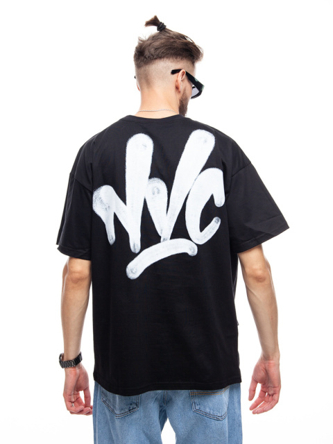 TSHIRT NVC SPRAY BIG BACK BLACK/WHITE
