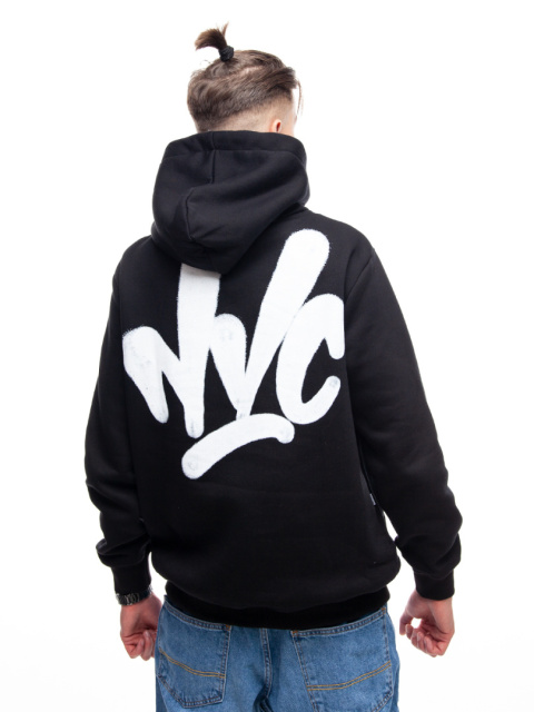 BLUZA KANGUR NVC SPRAY BACK BLACK WHITE