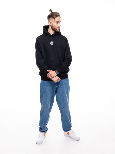 BLUZA KANGUR NVC SPRAY BACK BLACK WHITE