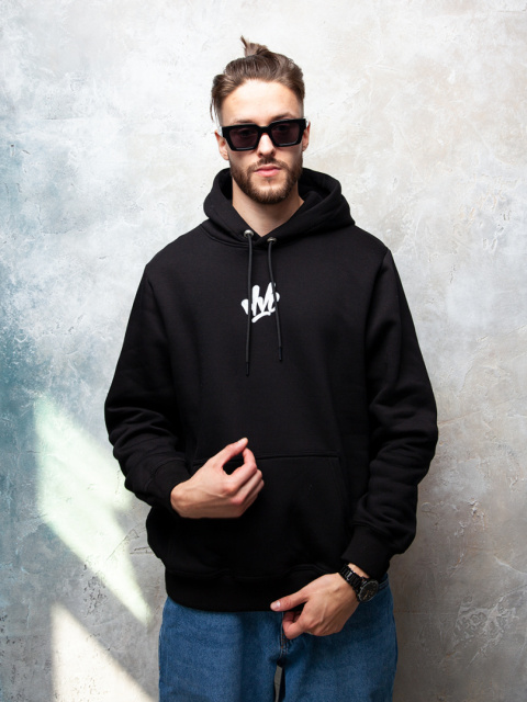 BLUZA KANGUR NVC SPRAY BACK BLACK WHITE