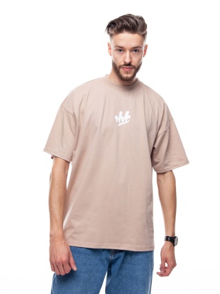 TSHIRT NVC SPRAY BIG BACK BEIGE/WHITE