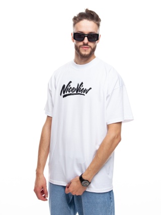 TSHIRT NICE VIEW SHARP WHITE/BLACK