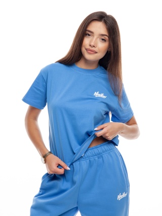 TSHIRT WMN NICE VIEW SHARP BLUE/WHITE