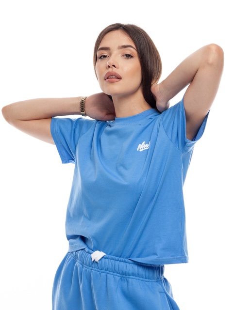 TSHIRT WMN NICE VIEW SHARP BLUE/WHITE